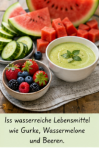 Iss wasserreiche Lebensmittel
