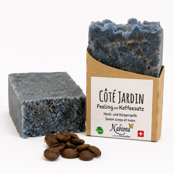 Hand und Körperseife mit Kaffeesatz